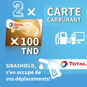 2 x Carte carburant prépayée 100TND chacune