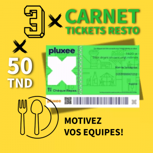 3 x Carnet Tickets Restaurant de 50TND chacun